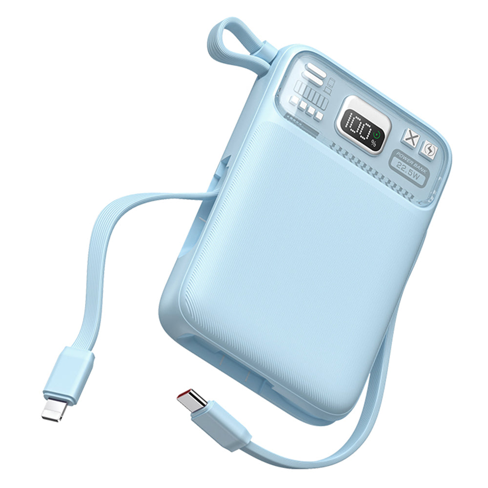 WIWU Wi-P016 10000mAh Magnetic Power Bank 22.5W Fast Charging Phone Battery Charger with Cable