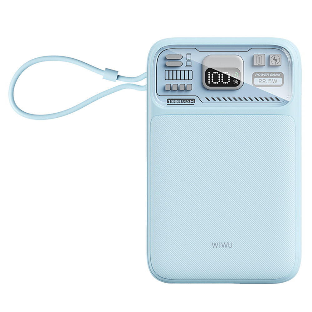 WIWU Wi-P016 10000mAh Magnetic Power Bank 22.5W Fast Charging Phone Battery Charger with Cable