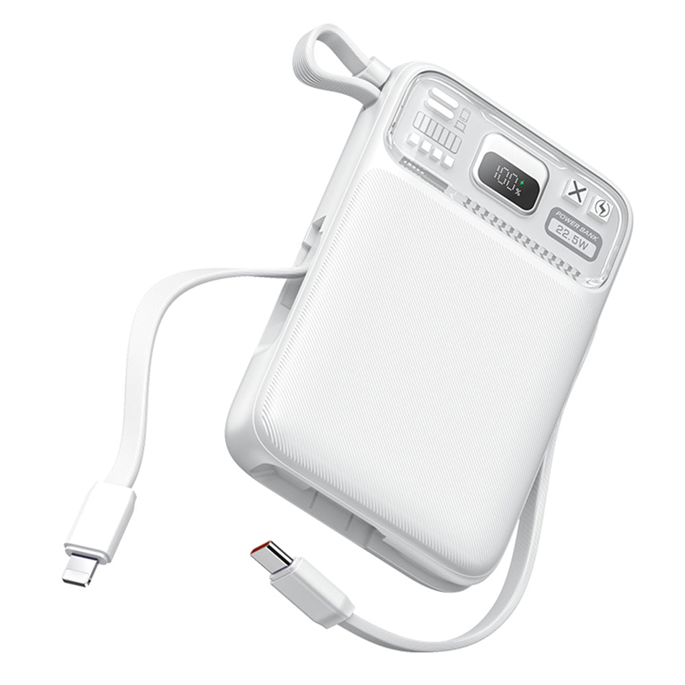WIWU Wi-P016 10000mAh Magnetic Power Bank 22.5W Fast Charging Phone Battery Charger with Cable