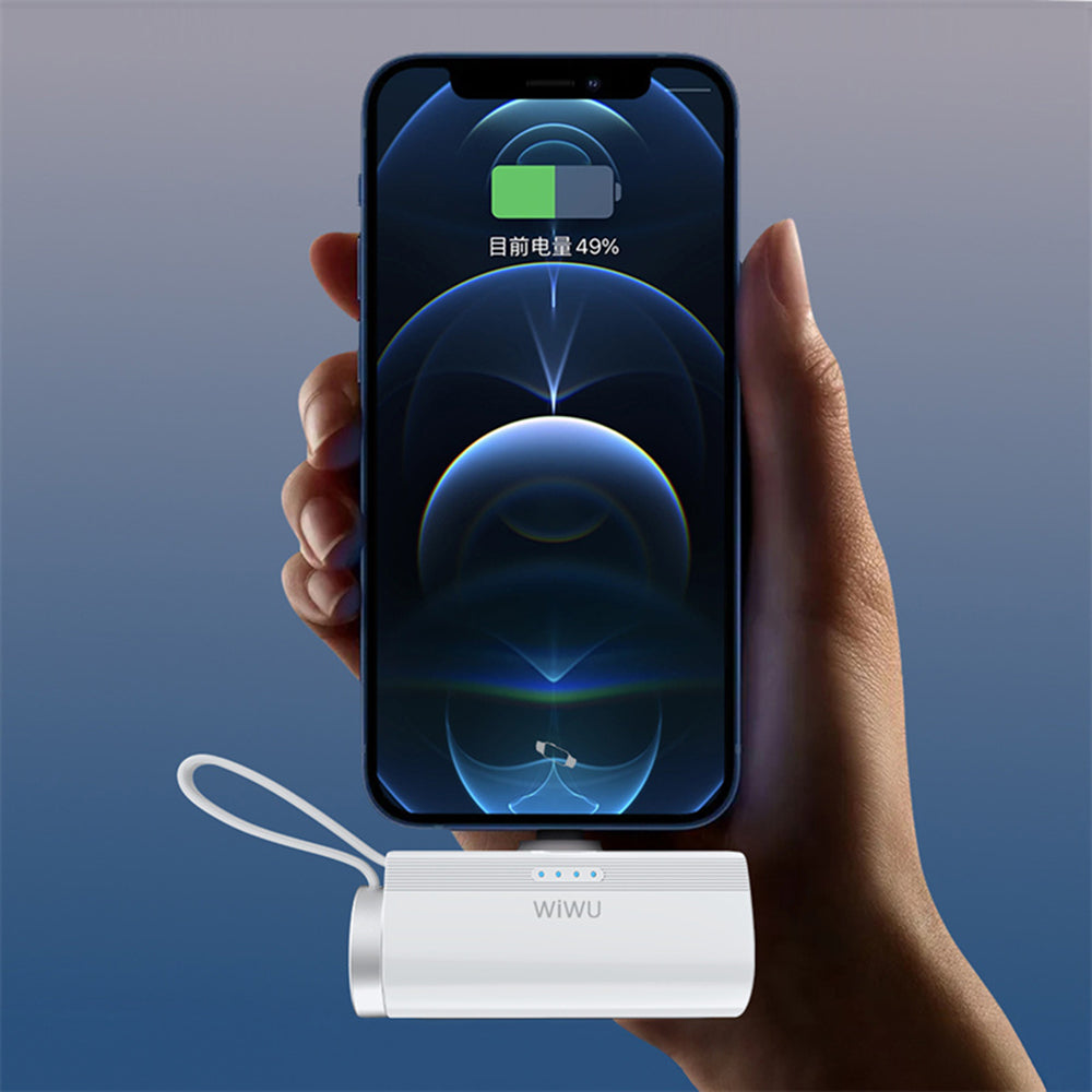 WIWU Wi-W026 Capsule Mobile Power Bank Mini USB-C Portable Charger with Watch Charger