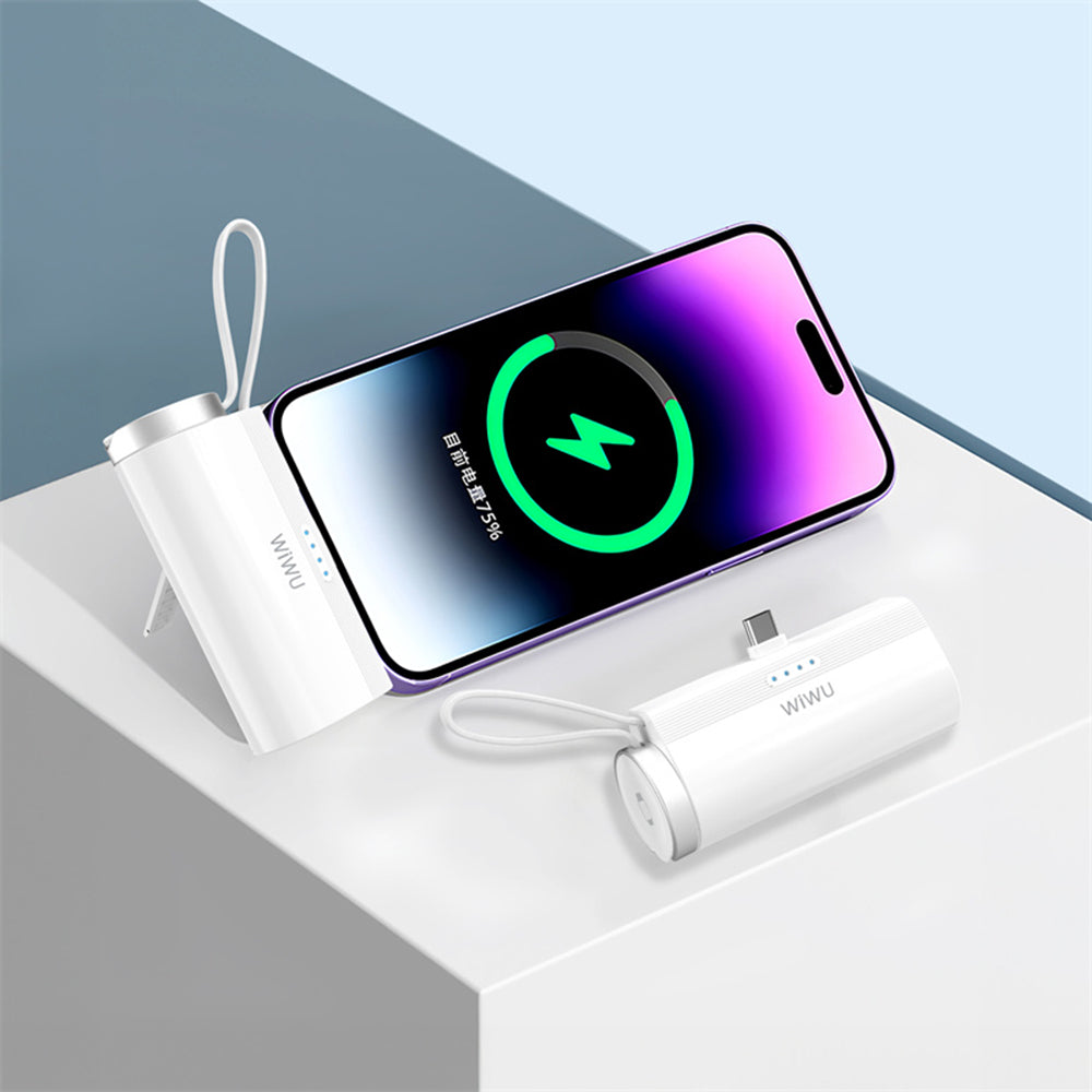 WIWU Wi-W026 Capsule Mobile Power Bank Mini USB-C Portable Charger with Watch Charger