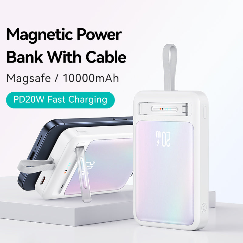 USAMS US-CD219 Magnetic Wireless Charging Phone Power Bank 10000mAh PD 20W Fast Charger with Type-C Cable