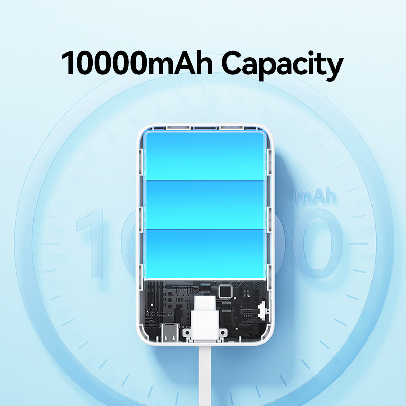 USAMS US-CD219 Magnetic Wireless Charging Phone Power Bank 10000mAh PD 20W Fast Charger with Type-C Cable