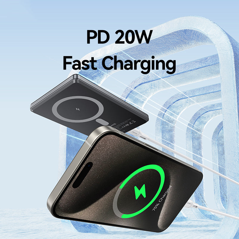 USAMS US-CD220 PB73 Magnetic Wireless Power Bank 5000mAh PD 20W Fast Charging Phone Charger
