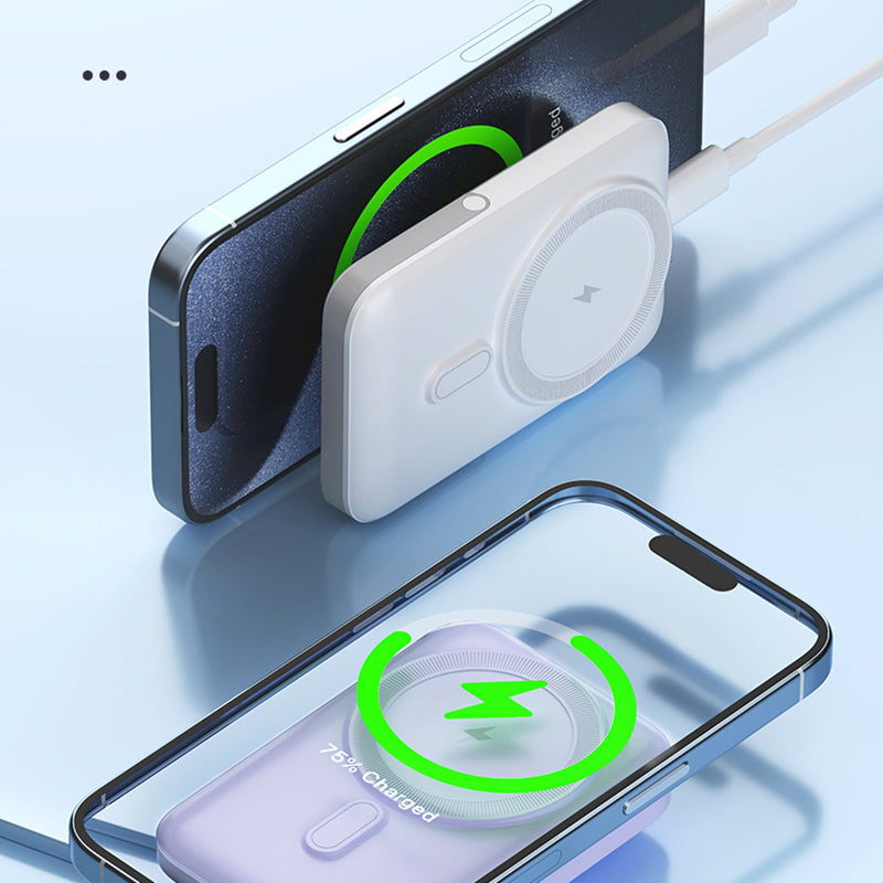 T159 5000mAh Magnetic Wireless Phone Charger PD20W Power Bank with Folding Kickstand