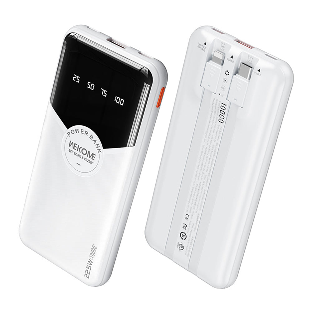WEKOME WP-59 Pop Digital Series Gen3 10000mAh 22.5W Cabled Super Fast Charging Power Bank