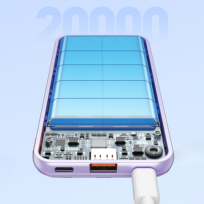 WEKOME WP-59 Pop Digital Series Gen3 20000mAh 22.5W Super Fast Charging Power Bank with Built-in Cable