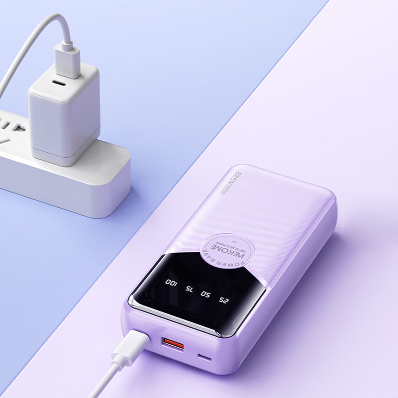 WEKOME WP-59 Pop Digital Series Gen3 20000mAh 22.5W Super Fast Charging Power Bank with Built-in Cable