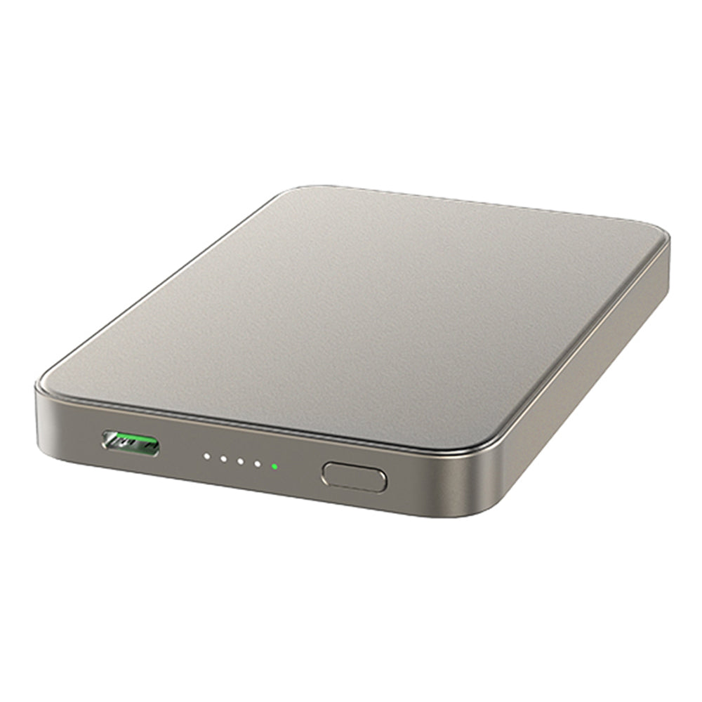 E61A For iPhone 15 / 14 / 13 / 12 Series Magnetic Wireless Phone Charger 5000mAh Ultra Thin Power Bank