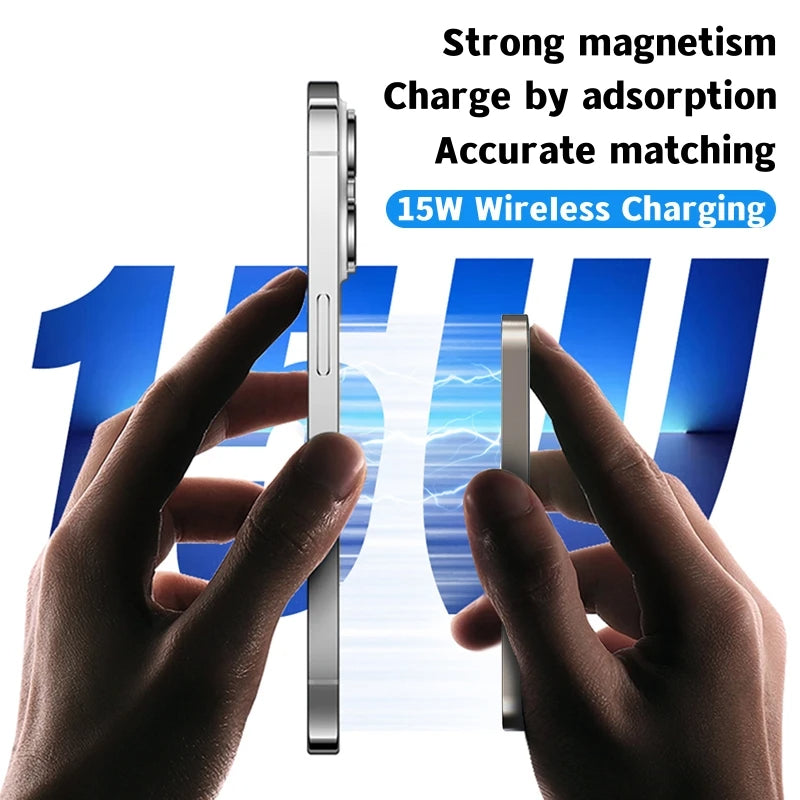 E61A For iPhone 15 / 14 / 13 / 12 Series Magnetic Wireless Phone Charger 5000mAh Ultra Thin Power Bank