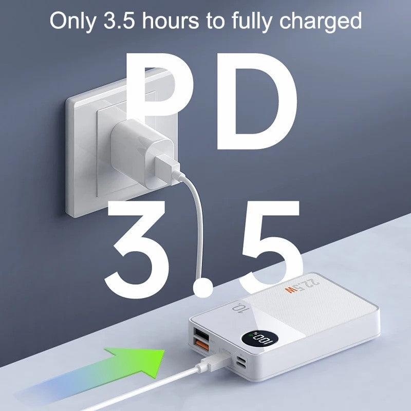 CYKE Q8 30000mAh Large Capacity Power Bank Digital Display Phone External Battery Charger