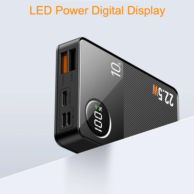 CYKE Q8 20000mAh Power Bank Portable Digital Display Phone External Battery Charger