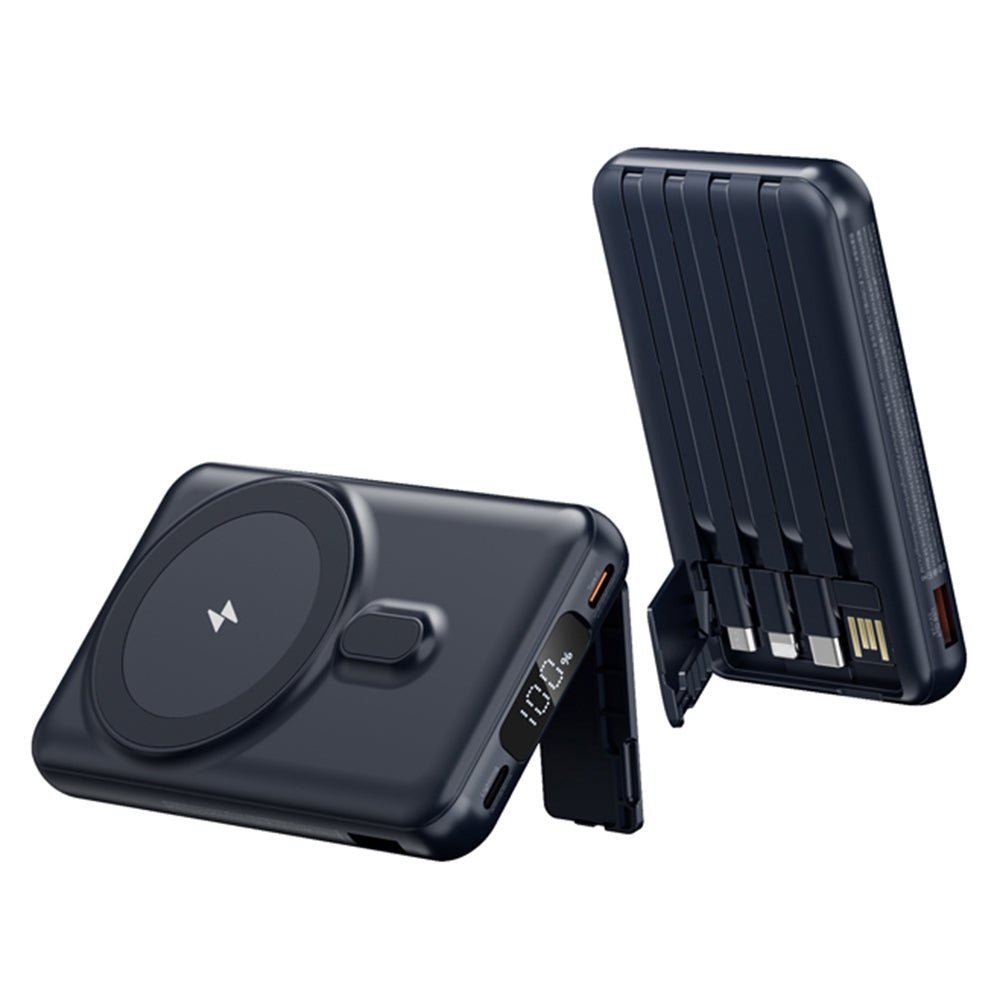 CYKE X1 10000mAh Phone Power Bank Magnetic Wireless Charger with Built-in Cables