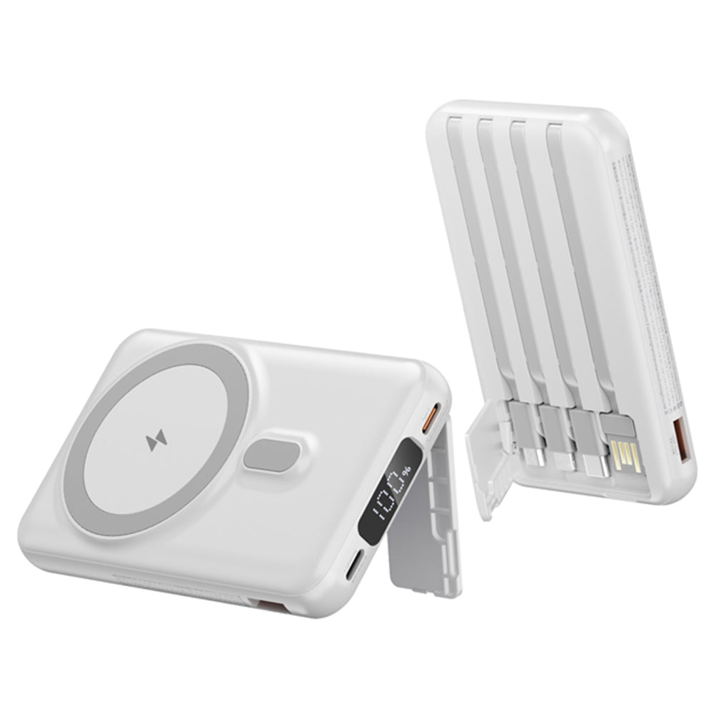 CYKE X1 10000mAh Phone Power Bank Magnetic Wireless Charger with Built-in Cables