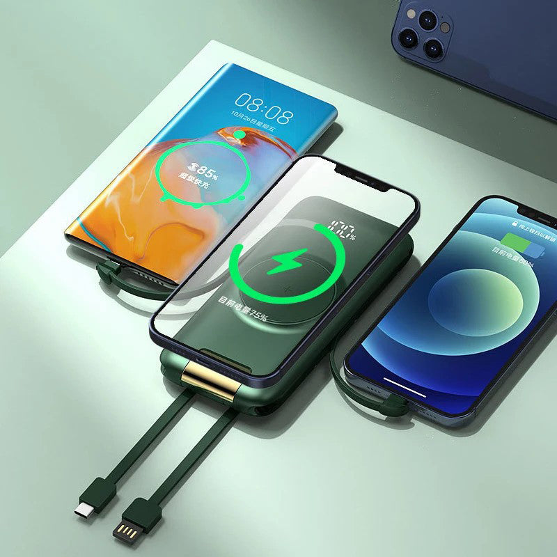 CYKE P2 20000mAh Power Bank with Charging Cable Portable Phone Charger with Stand