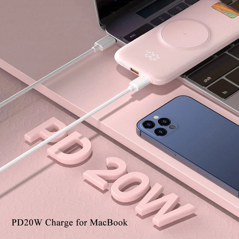 CYKE P2 20000mAh Power Bank with Charging Cable Portable Phone Charger with Stand