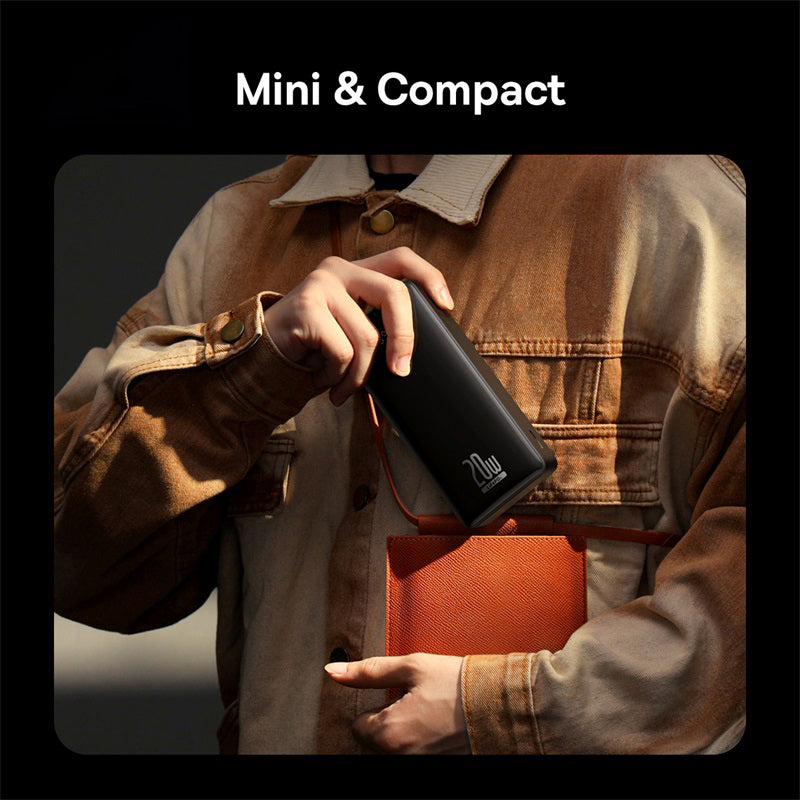 BASEUS LiFePO4 18400mAh 20W Digital Display Power Bank Battery Pack with 0.3m USB to Type-C Cable