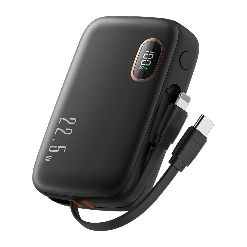 KUULAA KL-YD53 10000mAh Power Bank Cabled Design 22.5W Fast Phone Portable Charger