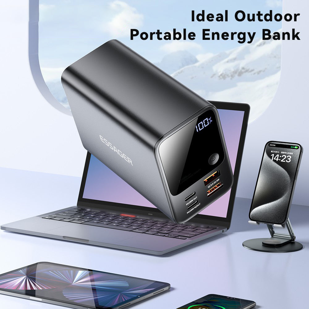 ESSAGER 27000mAh 220W Digital Display Power Bank Portable Phone Charger External Battery Pack