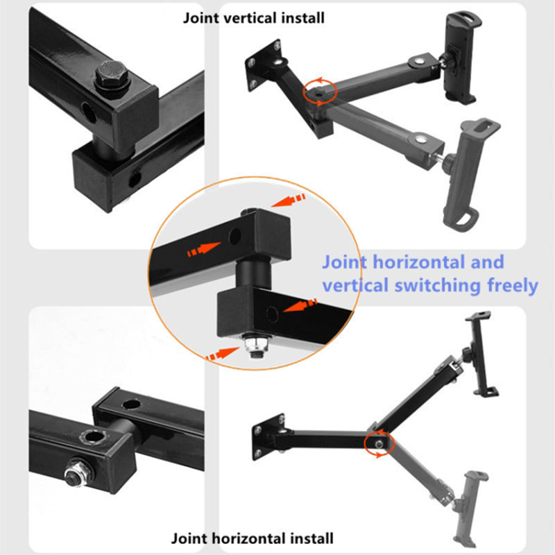 Wall-Mounted Extendable Tablet Smartphone Holder with Long Arm for iPhone 16 / 16 Ultra / 16 Pro / 16 Pro Max 4-13 Inch Devices