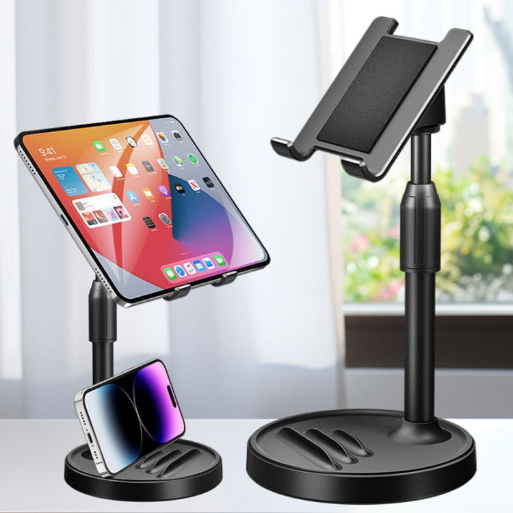 Y15 Universal Lazy Phone Stand with Dual Slots, Height Adjustable Tablet Holder for iPhone 16 / 16 Ultra / 16 Pro / 16 Pro Max