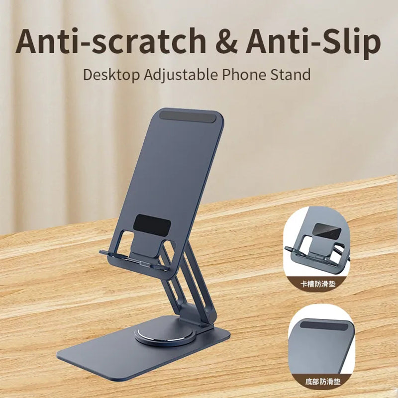 JMARY MK-60 Portable Desktop Folding Tablet Holder Anti-Slip Mobile Phone Stand for iPhone 16 / 16 Ultra / 16 Pro / 16 Pro Max