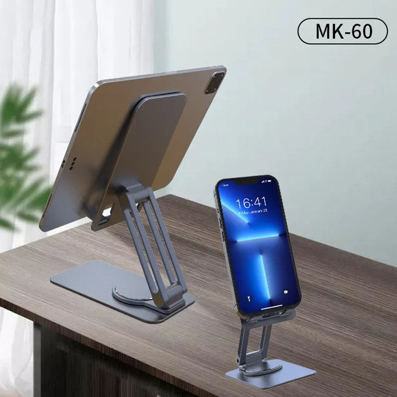 JMARY MK-60 Portable Desktop Folding Tablet Holder Anti-Slip Mobile Phone Stand for iPhone 16 / 16 Ultra / 16 Pro / 16 Pro Max