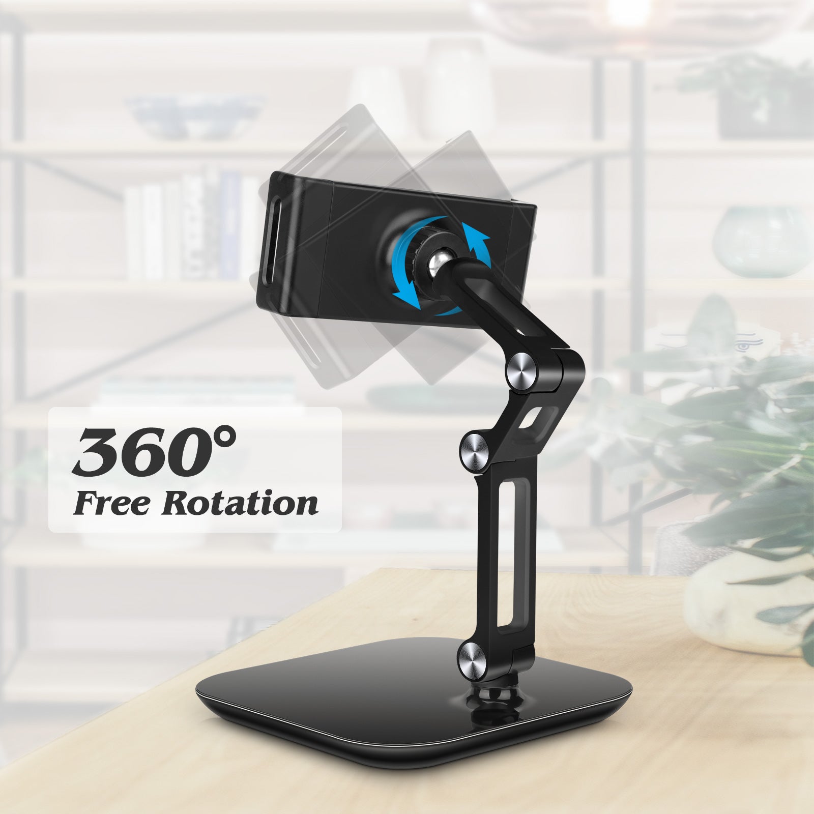 NS-06B Aluminum Alloy Desktop Phone Tablet Stand Rotatable Foldable Tablet Holder