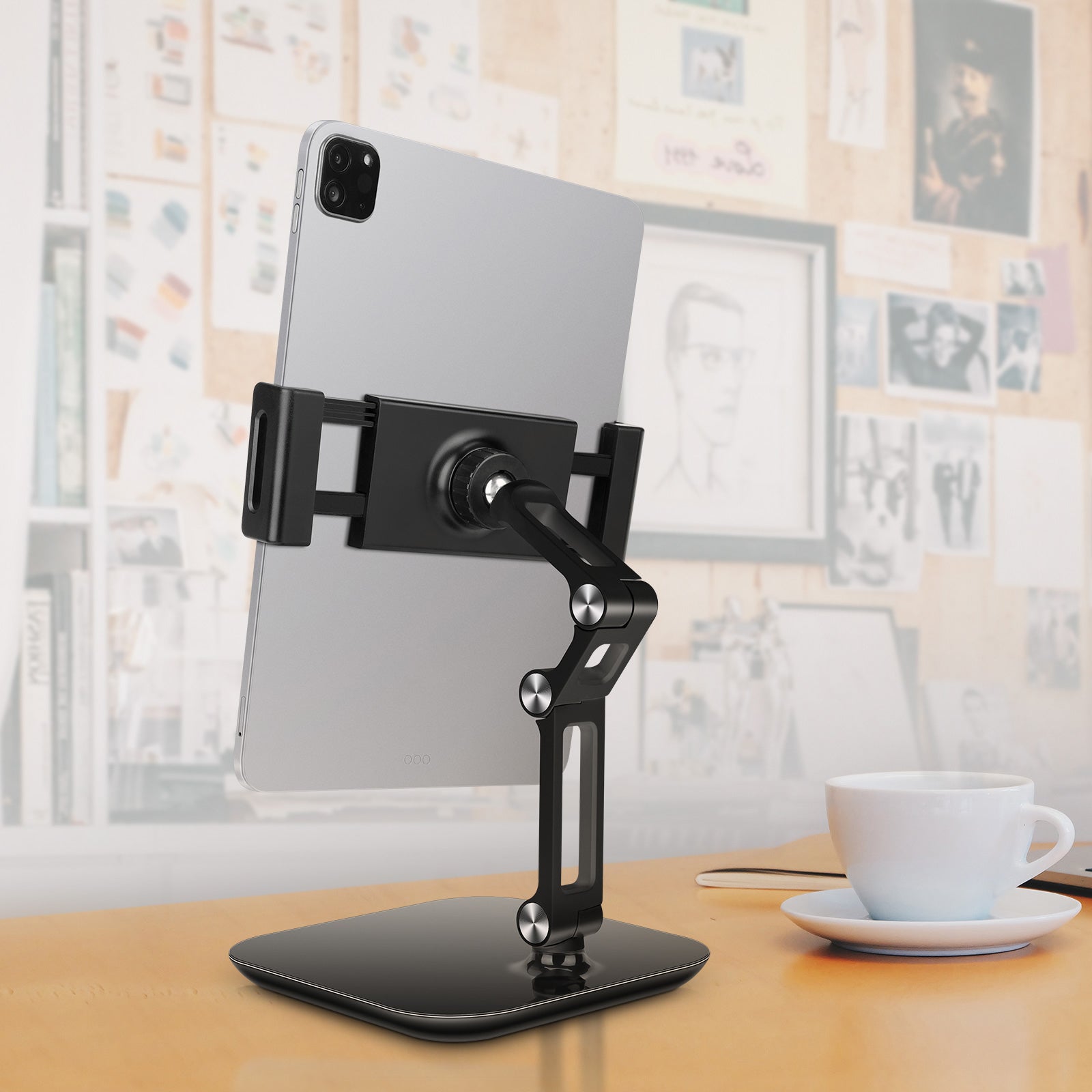 NS-06B Aluminum Alloy Desktop Phone Tablet Stand Rotatable Foldable Tablet Holder