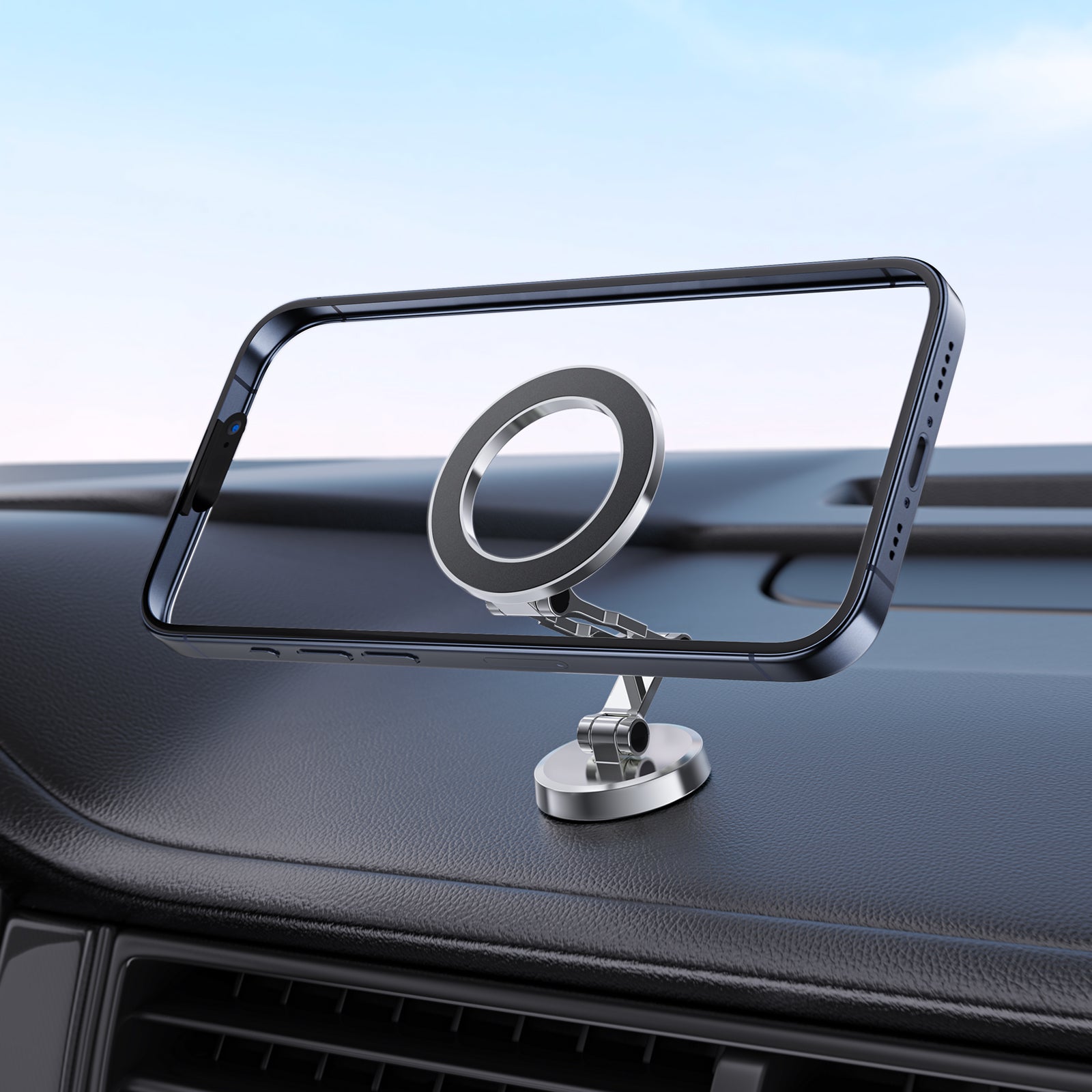ACEFAST D20 Magnetic Car Dashboard Mount Phone Holder for iPhone 16 / 16 Ultra / 16 Pro / 16 Pro Max Zinc Alloy Phone Stand Bracket