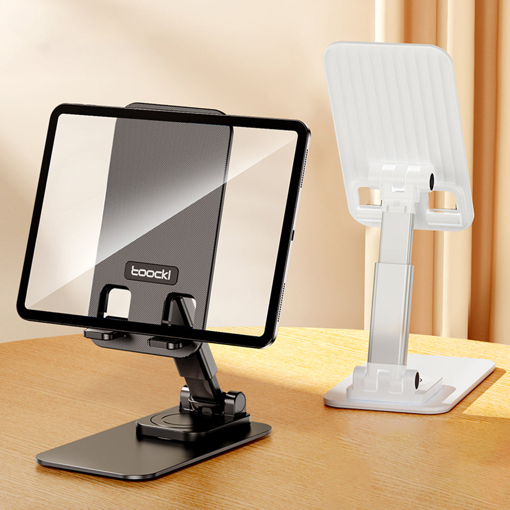 TOOCKI TQ-ZJ04 Adjustable Cell Phone Stand for iPhone 16 / 16 Ultra / 16 Pro / 16 Pro Max Foldable Desktop Phone Holder Cradle Dock
