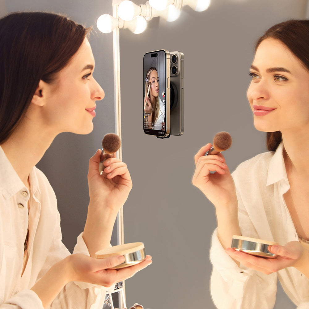 JOYROOM JR-ZS393 Suction Cup Mobile Phone Magnetic Holder for iPhone 16 / 16 Ultra / 16 Pro / 16 Pro Max Mirror Wall Mount Phone Holder