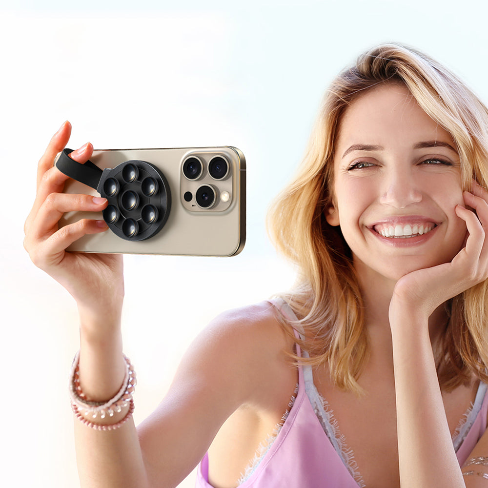 JOYROOM JR-ZS393 Suction Cup Mobile Phone Magnetic Holder for iPhone 16 / 16 Ultra / 16 Pro / 16 Pro Max Mirror Wall Mount Phone Holder