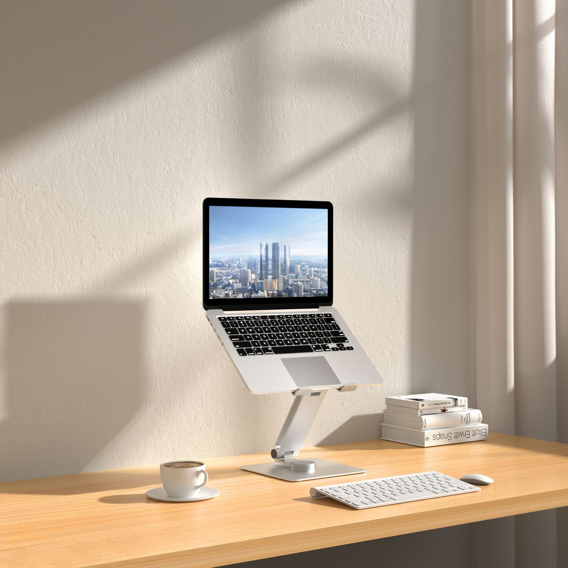 UPERGO AP-2VS Aluminum Alloy Foldable Laptop Bracket Rotatable Notebook Desktop Stand