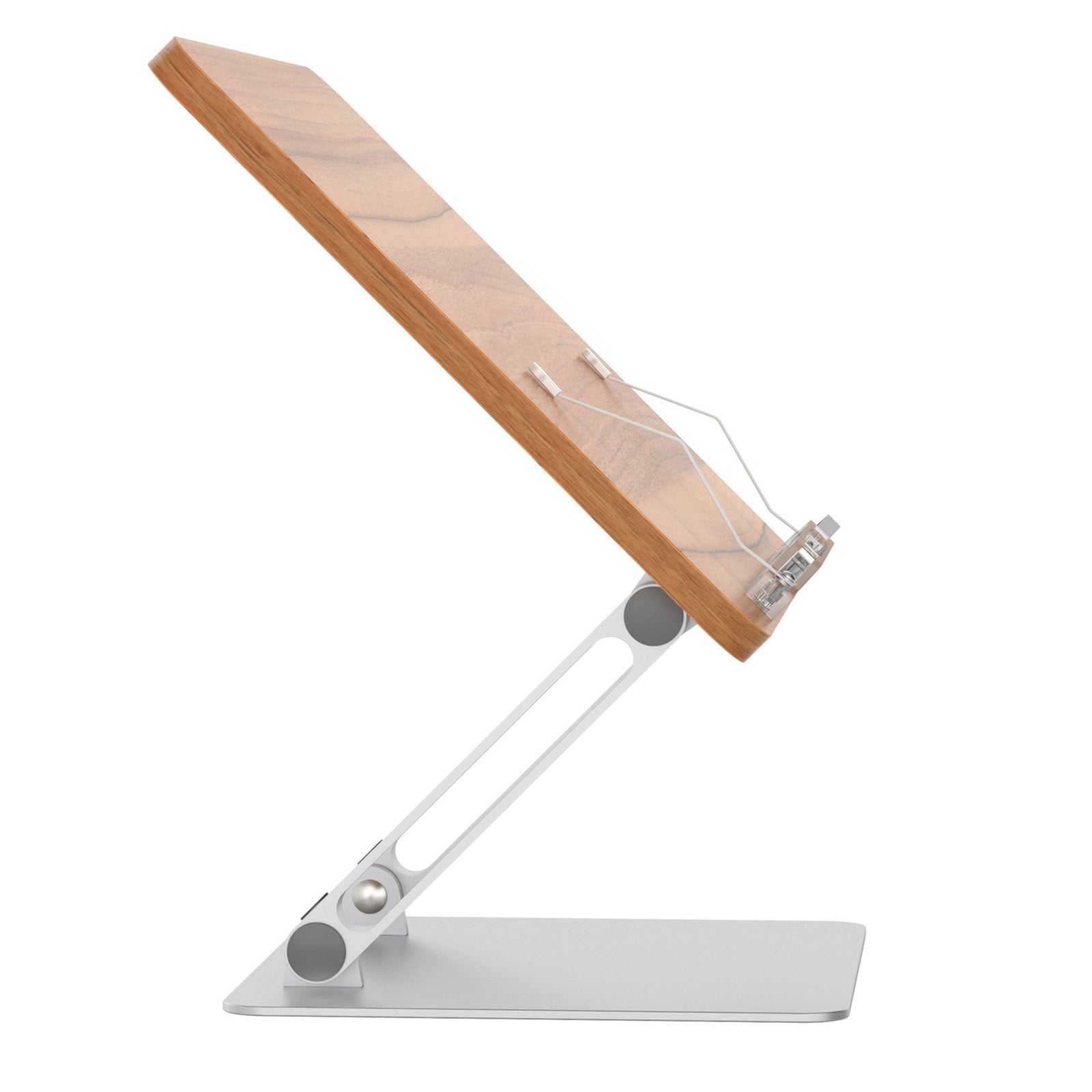 UPERGO BG-4 Aluminum Alloy +Wood Board Textbook Tablet Holder Stand Desktop Book Reading Bracket