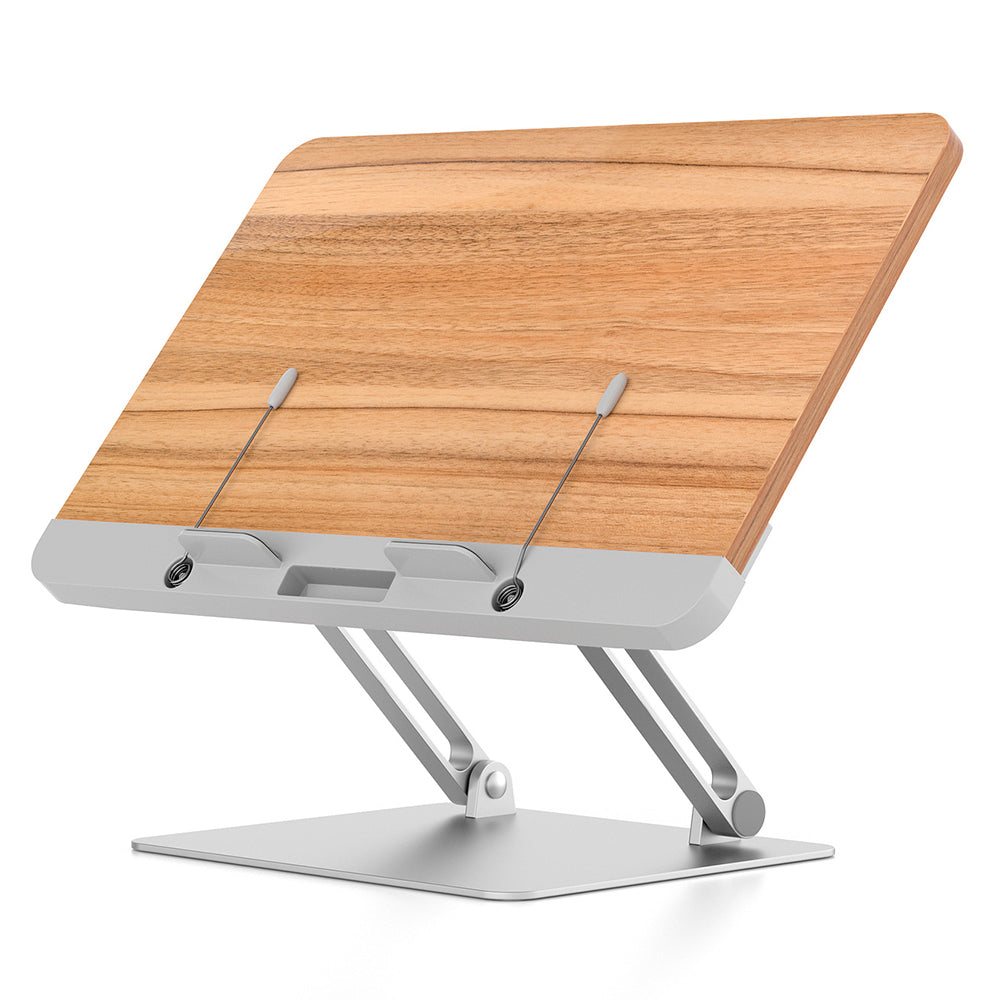 UPERGO BG-2S 360° Rotating Book Stand ABS+Aluminum Alloy Adjustable Book Holder for Reading