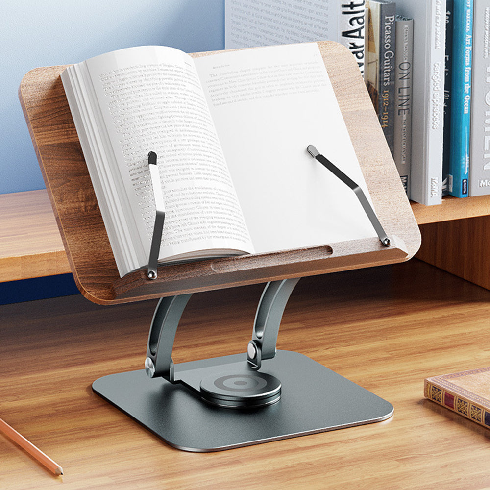 RS03 360 Degree Book Stand for Reading Adjustable Desktop Book Notebook Holder Stand for 10-17 inch Device