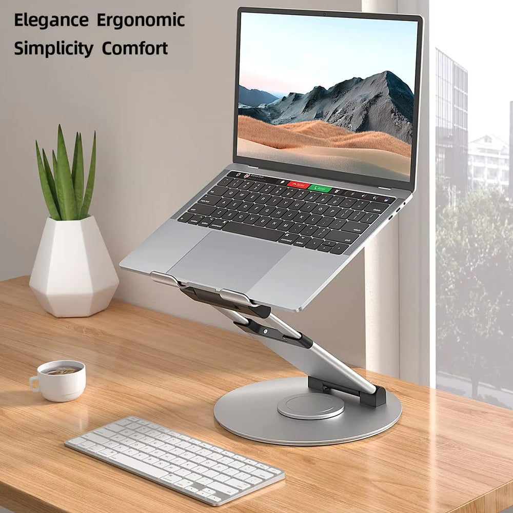 AS018-XS Tablet Stand Adjustable Tablet Holder 360 Degree Rotating Desk Stand for 10-17 inch Device