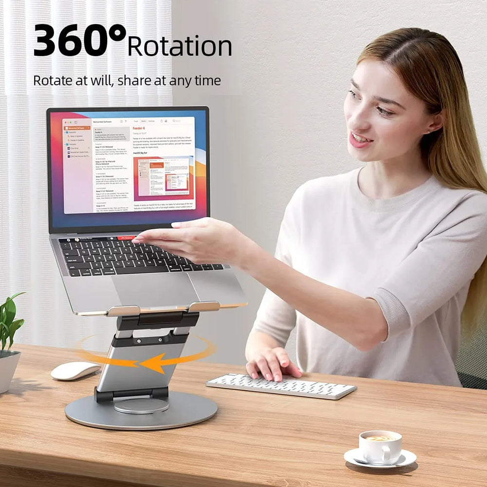 AS018-XS Tablet Stand Adjustable Tablet Holder 360 Degree Rotating Desk Stand for 10-17 inch Device