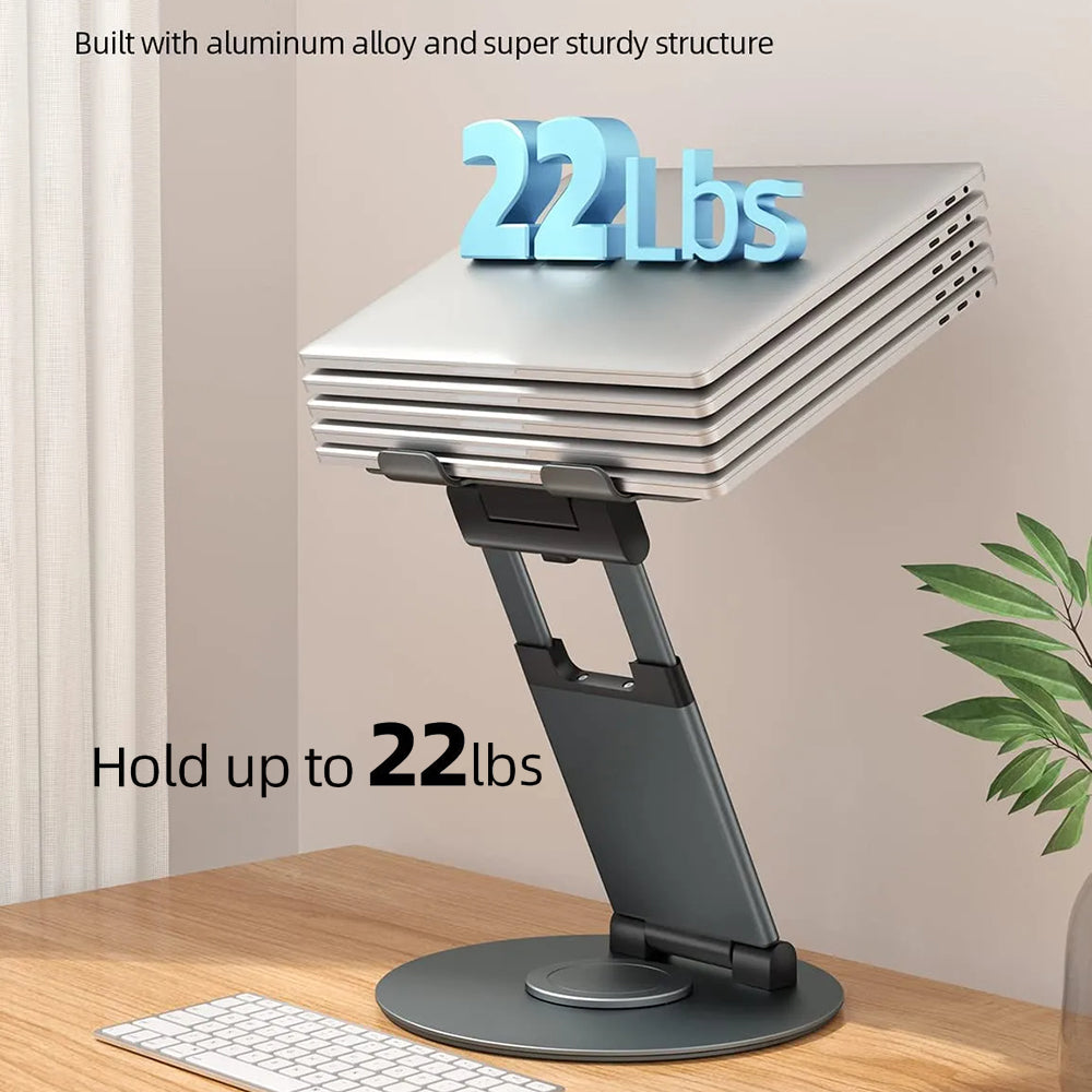 AS018-XS Tablet Stand Adjustable Tablet Holder 360 Degree Rotating Desk Stand for 10-17 inch Device