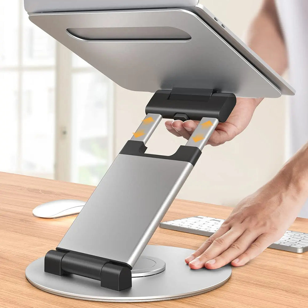 AS018-XS Tablet Stand Adjustable Tablet Holder 360 Degree Rotating Desk Stand for 10-17 inch Device