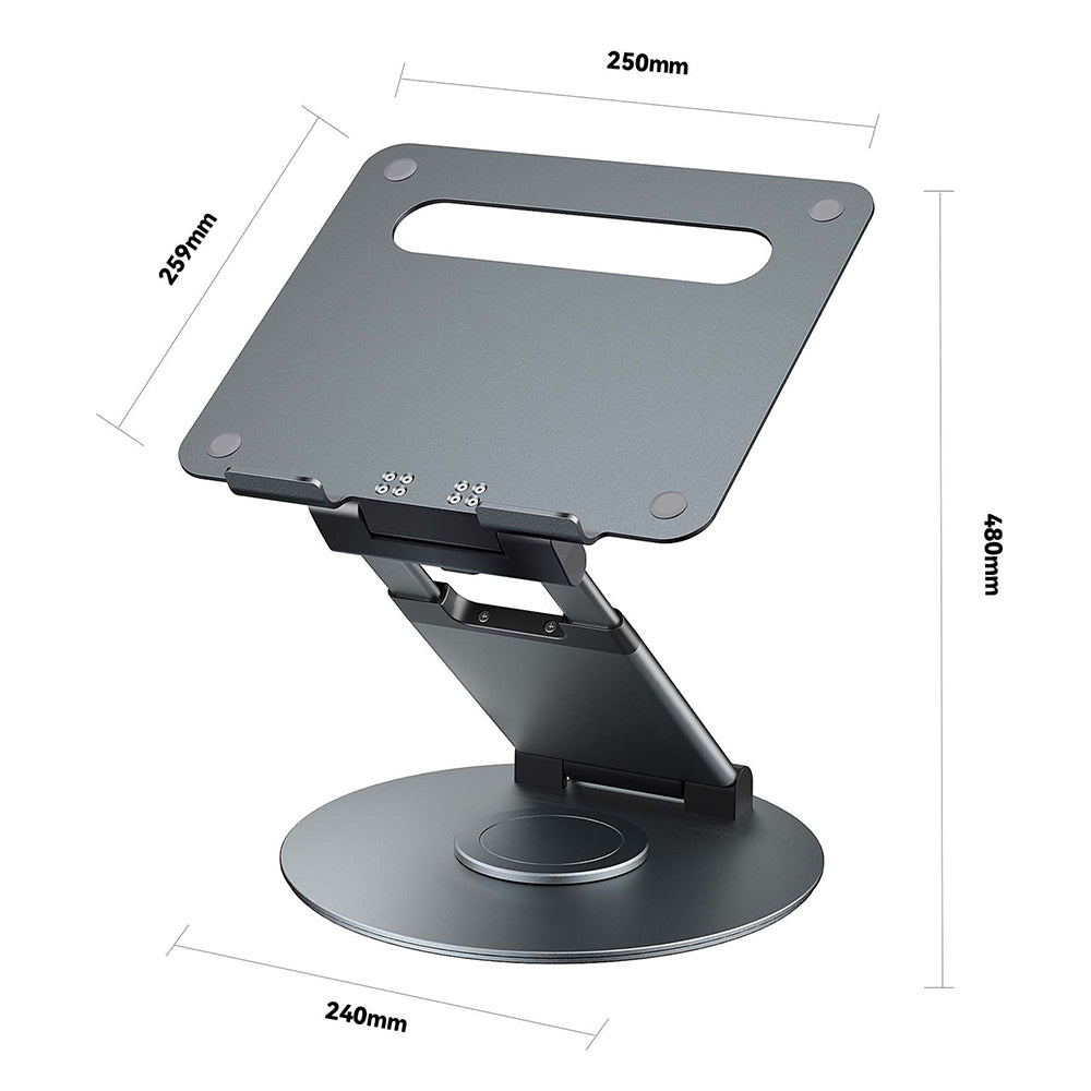 AS018-XS Tablet Stand Adjustable Tablet Holder 360 Degree Rotating Desk Stand for 10-17 inch Device