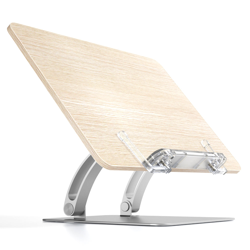 LS15 Tablet Stand Aluminum+ABS Adjustable Desktop Holder with Clip for 10-17 inch Devices
