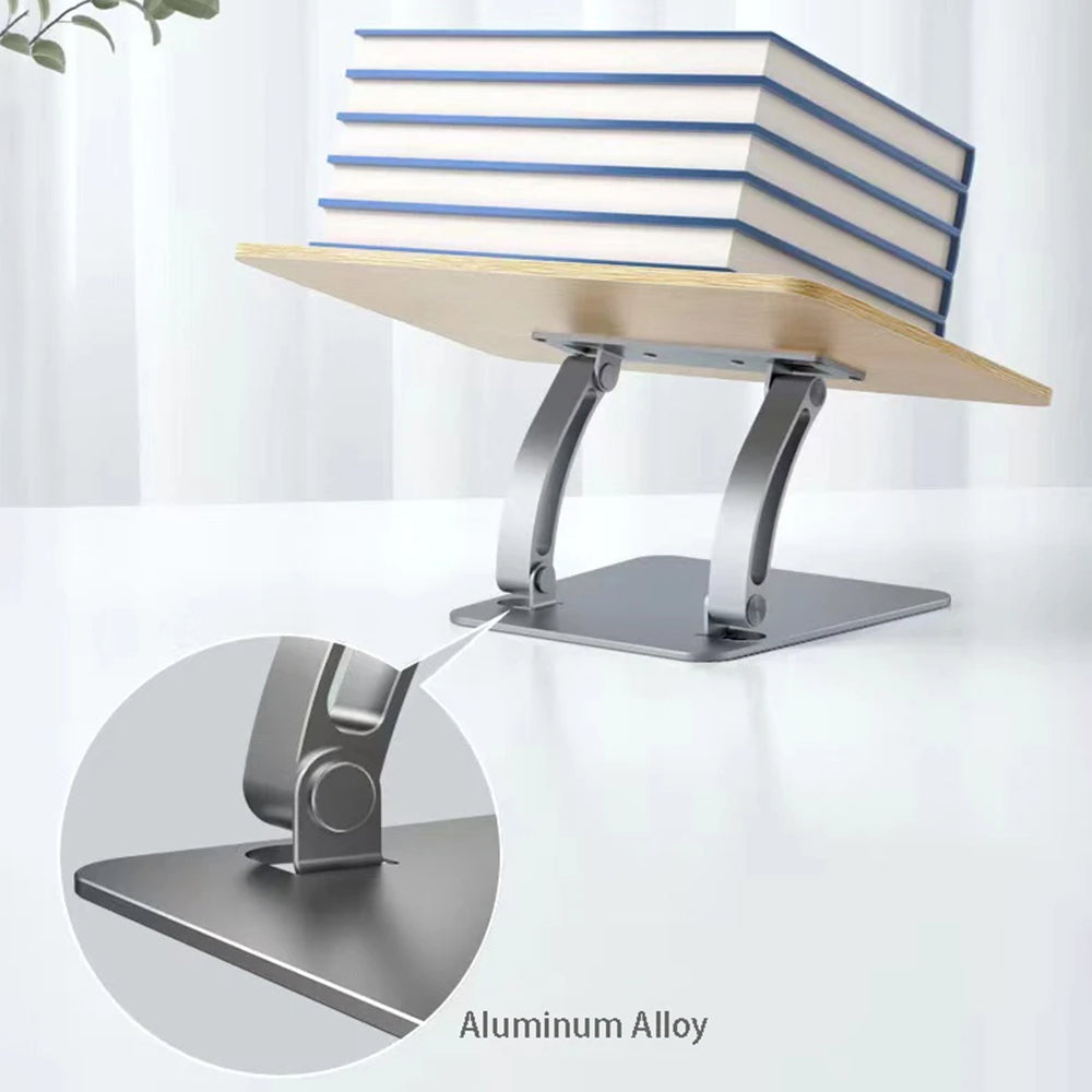 LS15 Tablet Stand Aluminum+ABS Adjustable Desktop Holder with Clip for 10-17 inch Devices