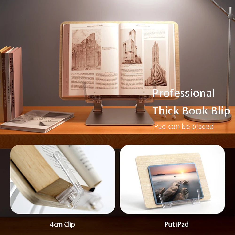 LS15 Tablet Stand Aluminum+ABS Adjustable Desktop Holder with Clip for 10-17 inch Devices