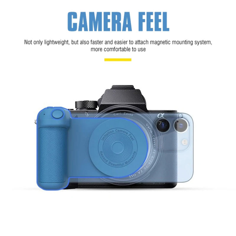 Magnetic Phone Holder Selfie Shutter Grip Handle Wireless Charger Compatible with MagSafe / iPhone 16 / 16 Ultra / 16 Pro / 16 Pro Max