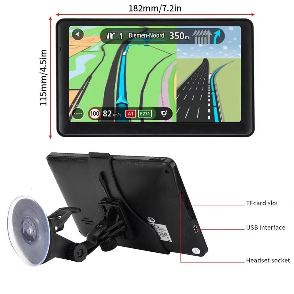 RH-G105 Car GPS Navigator 7-inch Touch Screen 256MB+8G PND Voice Turn Direction Guidance