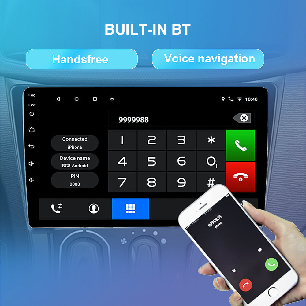 R-903E 9 inch Car Stereo Radio Android 12 2G+32GB Auto Car Play Screen Bluetooth GPS Navigation