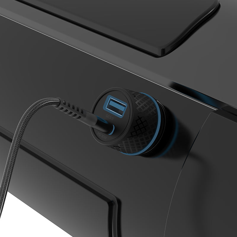 DEVIA EL144 Extreme Speed Series Car Charger Set PD 30W+QC Fast Charging LED Cigarette Lighter