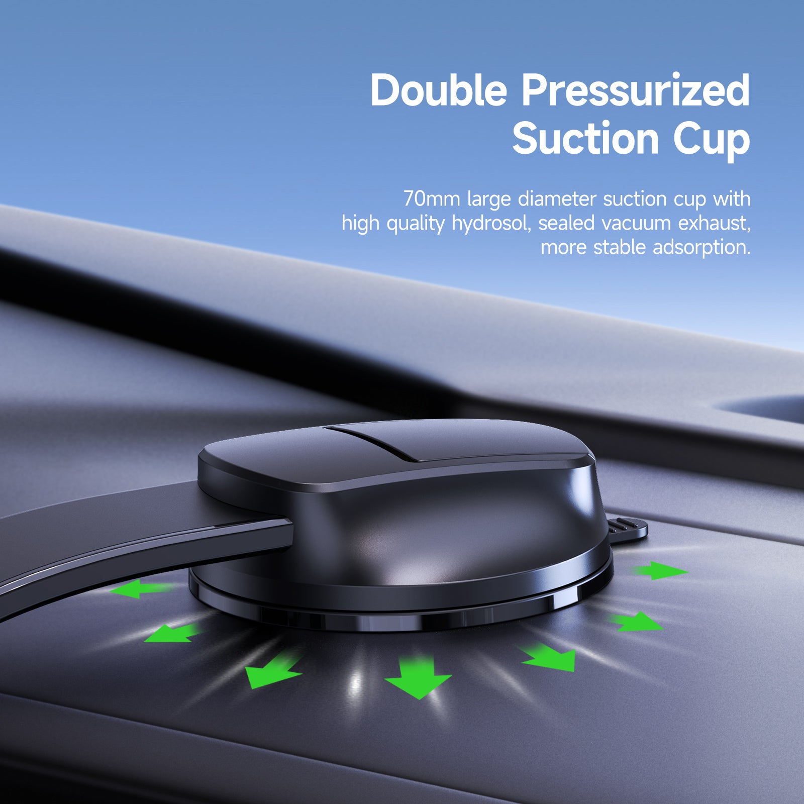 DUZZONA V3 Magnetic Wireless Car Charger Suction Cup Mount Phone Holder